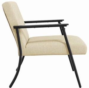 Nowoczesny fotel aksamitny z ergonomicznym designem w kremowym kolorze