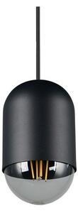Czarna metalowa lampa wisząca ø 11 cm Nara – Reality