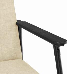 Nowoczesny fotel aksamitny z ergonomicznym designem w kremowym kolorze
