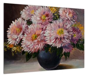 Obraz - Obraz olejny, Kwiaty w wazonie (70x50 cm)