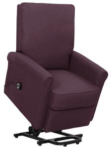 Podnoszony fotel rozkładany, fioletowy, obity tkaniną