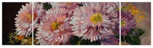 Obraz - Obraz olejny, Kwiaty w wazonie (170x50 cm)