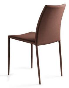 Krzesło DESIGN brązowe tkanina