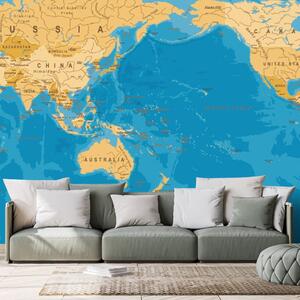 Samoprzylepna tapeta mapa świata w ciekawym designie
