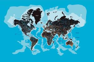Tapeta nowoczesna mapa świata