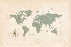 Samoprzylepna tapeta przyzwoita mapa świata
