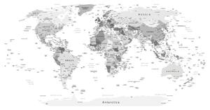 Tapeta czarno-biała mapa z nazwami