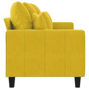 Sofa 3-osobowa, Å¼Ã³Åty, 180 cm, tapicerowana aksamitem