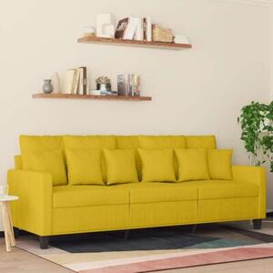 Sofa 3-osobowa, Å¼Ã³Åty, 180 cm, tapicerowana aksamitem