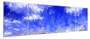 Obraz - Obraz olejny, Złote pole (170x50 cm)