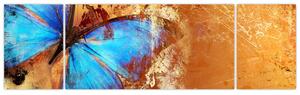 Obraz - Niebieski motyl (170x50 cm)