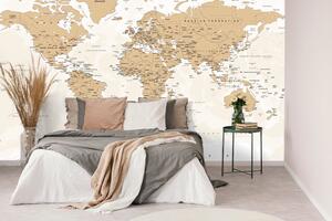 Samoprzylepna tapeta mapa świata w stylu vintage