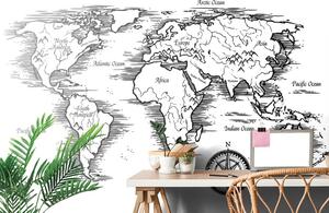 Tapeta mapa świata w pięknym designie