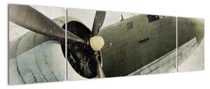 Obraz - Stary samolot śmigłowy (170x50 cm)