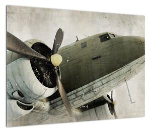 Obraz - Stary samolot śmigłowy (70x50 cm)