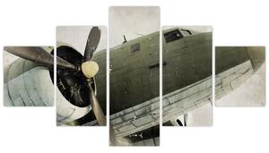 Obraz - Stary samolot śmigłowy (125x70 cm)