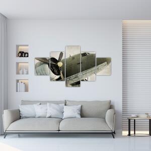 Obraz - Stary samolot śmigłowy (125x70 cm)