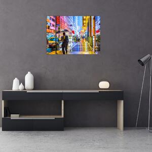 Obraz - Miasto w neonowym blasku (70x50 cm)