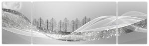 Obraz - Srebrny krajobraz (170x50 cm)