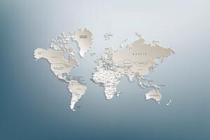 Samoprzylepna tapeta mapa świata w oryginalnym projekcie