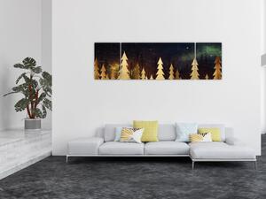 Obraz - Złota noc (170x50 cm)