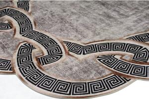 Szaro-beżowy okrągły dywan ø 100 cm – Vitaus