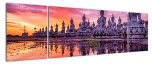 Obraz - Budda podczas zachodu słońca (170x50 cm)