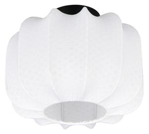 Biała metalowa lampa sufitowa z tekstylnym kloszem ø 25 cm Madleine – Reality