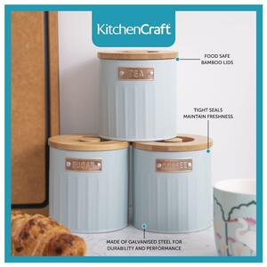 Jasnoniebieskie stalowe pojemniki na żywność zestaw 3 szt. – Kitchen Craft