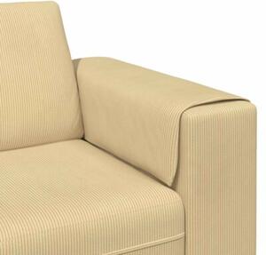 Nowoczesna sofa w ksztaÅcie u z sztruksowym obiciem - szary zielony