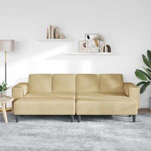 Nowoczesna sofa w ksztaÅcie u z sztruksowym obiciem - szary zielony