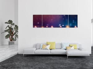 Obraz - Magiczne lilie wodne (170x50 cm)