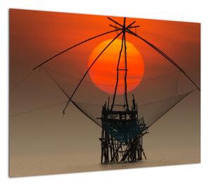 Obraz - Wschód słońca, jezioro Pakpra (70x50 cm)