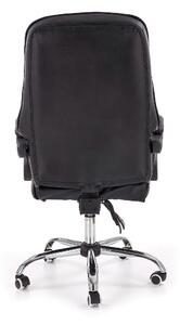 Fotel biurowy ALVIN czarny z podnóżkiem