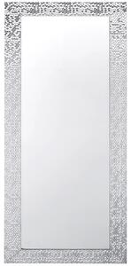 Lustro ścienne srebrne oprawione tworzywo sztuczne 50 x 130 cm prostokątne Beliani