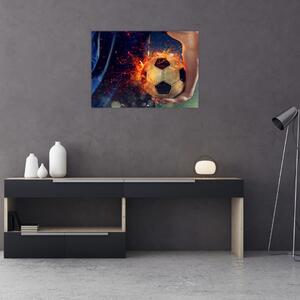 Obraz - Piłka w ogniu (70x50 cm)