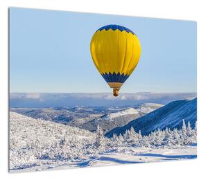 Obraz - Lot nad zimowym krajobrazem (70x50 cm)