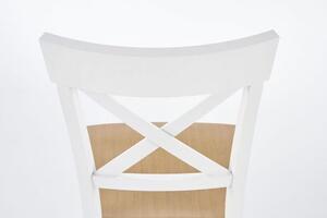 Krzesło TUTTI białe/dąb miodowy