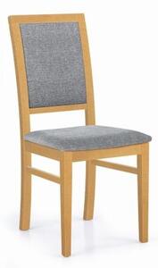 Krzesło SYLWEK 1 szare tkanina/dąb miodowy