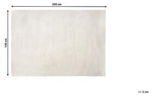 Dywan shaggy puszysty długie włosie do salonu 140x200 cm biały Evren Beliani