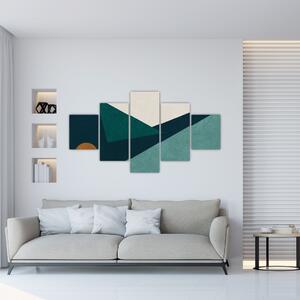Obraz - Abstrakcja kubistyczna (125x70 cm)