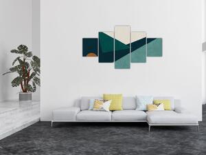 Obraz - Abstrakcja kubistyczna (125x70 cm)