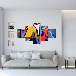Obraz - Abstrakcja mężczyzn (125x70 cm)