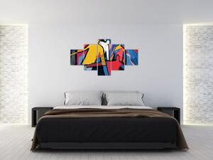 Obraz - Abstrakcja mężczyzn (125x70 cm)