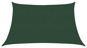 Żagiel przeciwsłoneczny, 160 g/m², ciemnozielony, 3/4x2 m, hdpe