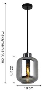 Lampa wisząca ze szklanym chromowym kloszem - A259-Abea