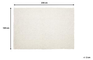 Dywan wełniany prostokątny 160 x 230 cm kulki filcowe kremowy Amdo Beliani