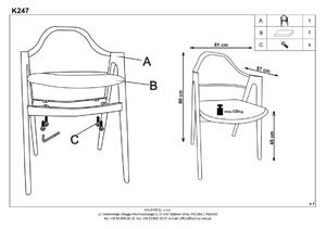 Krzesło K247 szare