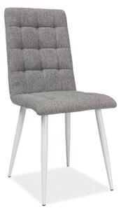 Krzesło OTTO szare/białe tkanina