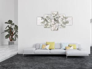 Obraz - Rośliny w gipsie (125x70 cm)